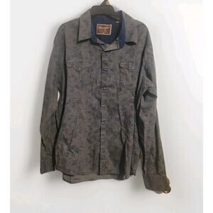 Wrangler Men’s XXL Western Retro Pearl Snap Paisley Shirt| Rodeo Cowboy Rustic